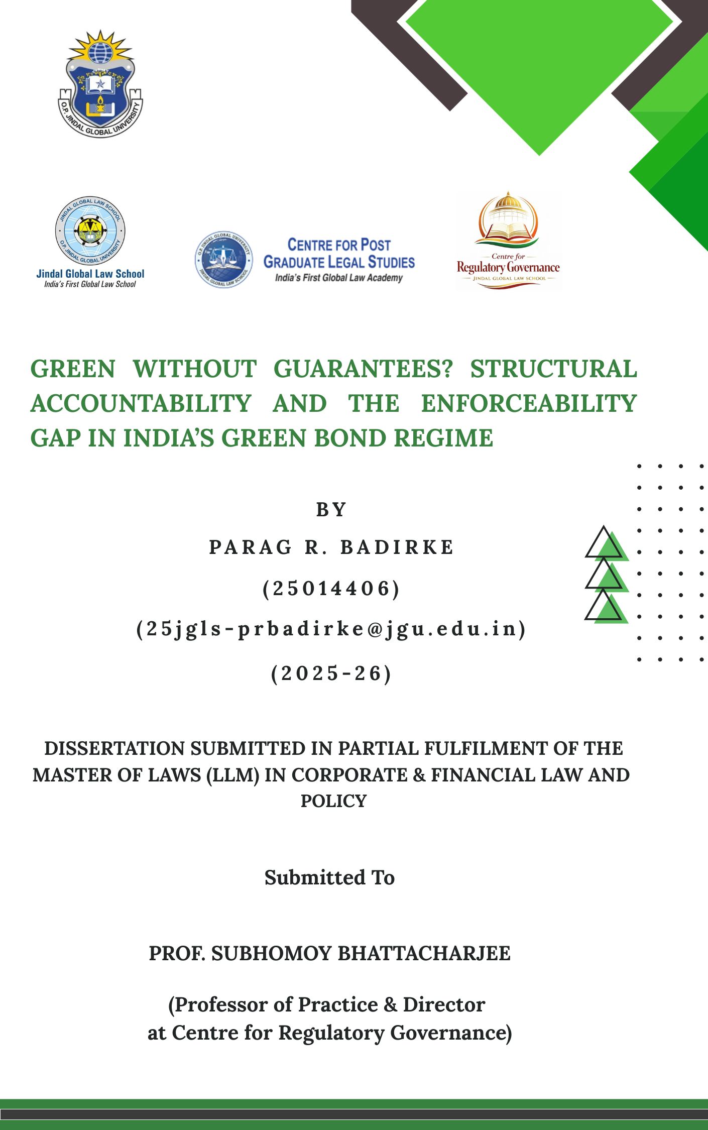 Green Without Guarantees Structural Accountability and The Enforceability Gap In India’s Green Bond Regime